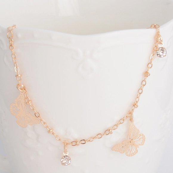 Sweet Simple Butterfly Shape Anklets Chain - Picture 2 of 8